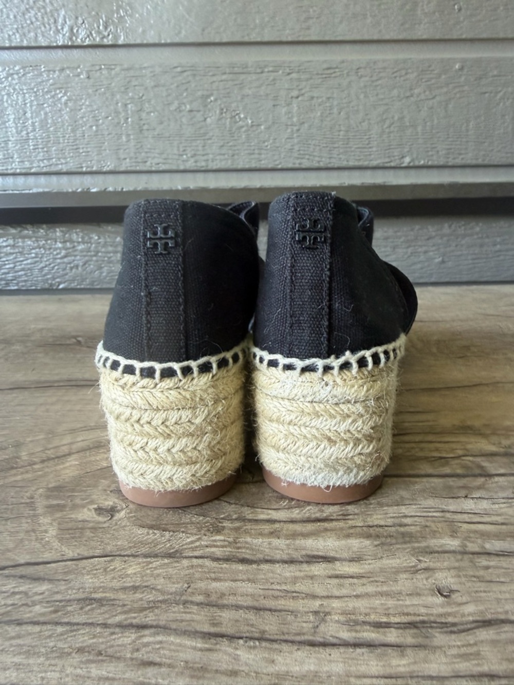 Tory Burch Women’s Black Espadrille Slip-On Shoes - Picture 3 of 9